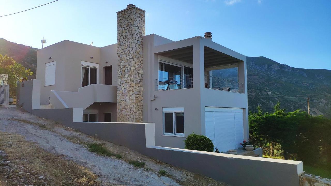 Villa With Aegean Views Akhladheri Bagian luar foto