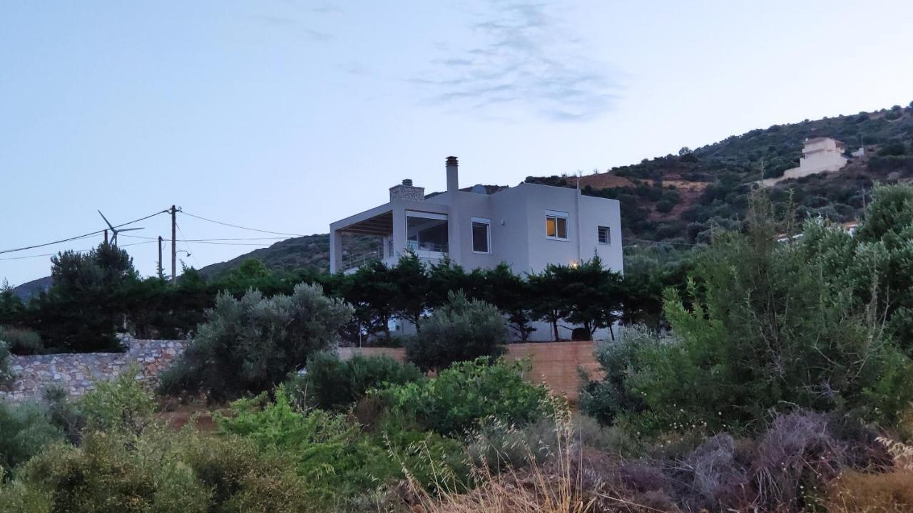 Villa With Aegean Views Akhladheri Bagian luar foto