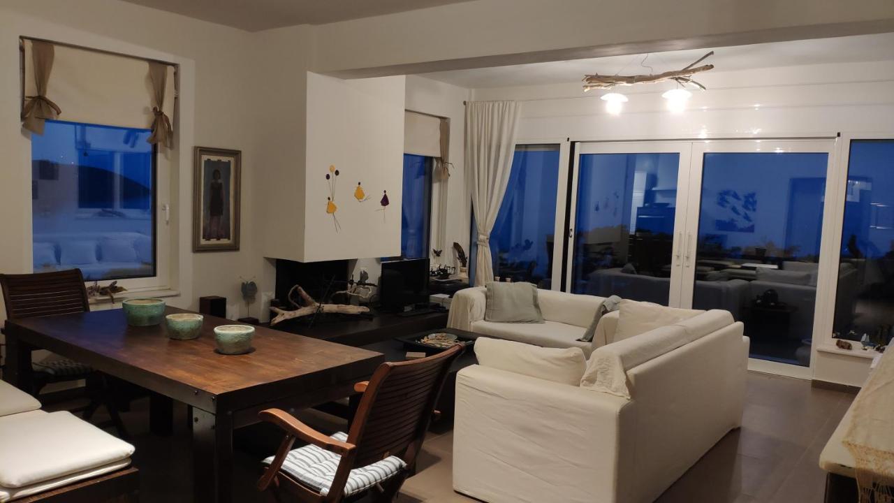 Villa With Aegean Views Akhladheri Bagian luar foto